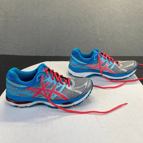 Asics Running Shoes Womens Size 9 Gel Cumulus 17 Sneakers Blue/Siver Sport T5D8N - Picture 2 of 13